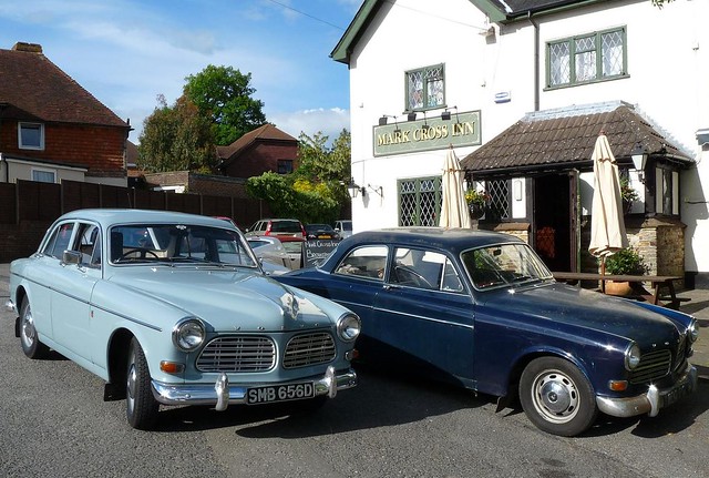 Volvo Amazon x2 I spotted this dark Blue 1969 131 Amazon outside a local