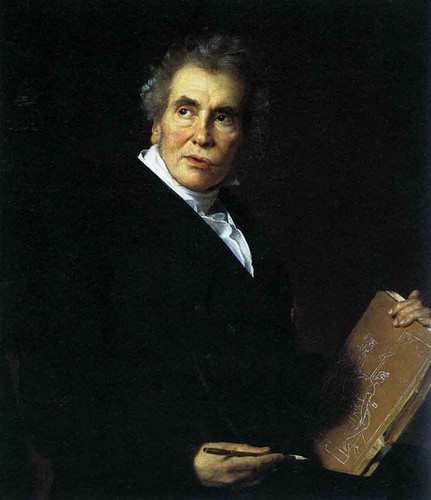 Langlois, Jerome Martin (1779-1838) - 1824 Portrait of the Artist Jacques louis David (Louvre, Paris)
