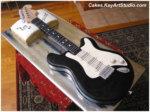 guitar cake stencil