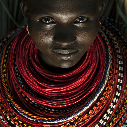 Rendille woman with beaded necklaces - Kenya