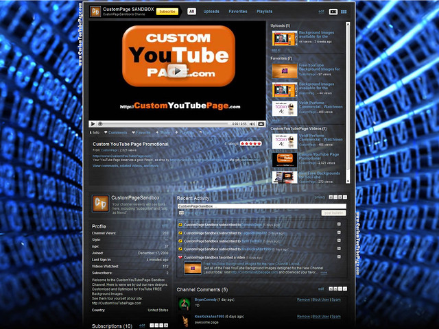 N Coded Multiple Color YouTube Background Image