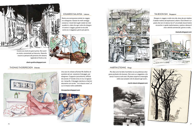 Italian comics magazine Anima ls featured Urban Sketchers in their 