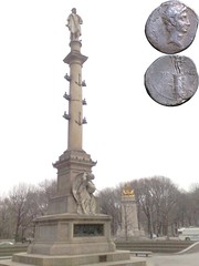 Rostral Column Columbus Circle inset coin by Ahala metropolitan_museum