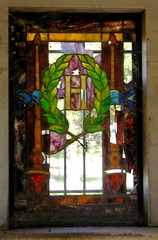 Cemetery stained glass
