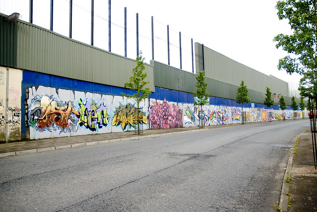 Belfast peace wall graffiti