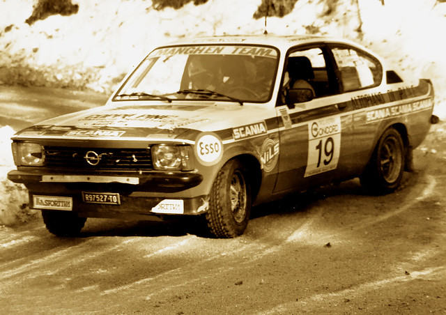 OPEL KADETT GTE nel Rally in Valsugana TRENTINO nel Dicembre 1980