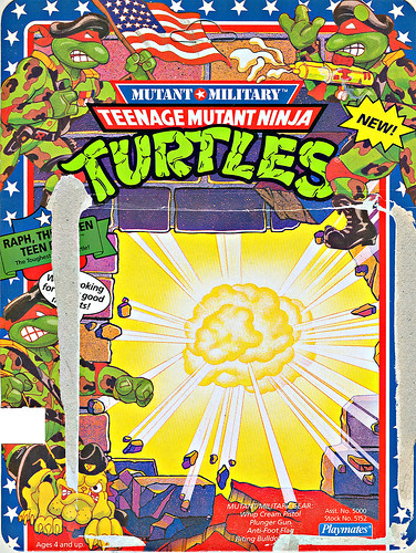 Mutant Military  TEENAGE MUTANT NINJA TURTLES :: RAPH, THE GREEN TEEN BERET  ..card backer i (( 1991 ))