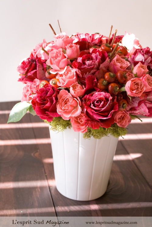 Pink rose arrangement