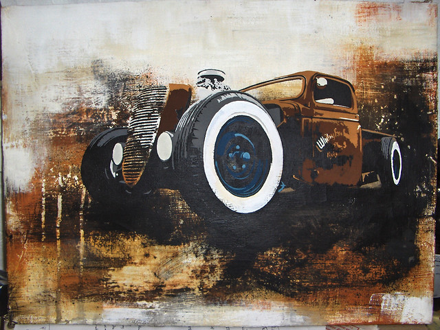 ratrod pickup painted as an experimental piece just practicing some 