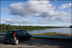 My FIAT Punto on Rhine dam