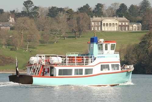 Enterprise Boat off Trelissick House and Estate, River Fal, Cornwall by Claire Stocker (Stocker Images)