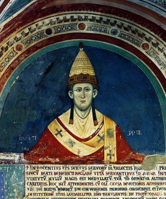 Pope Innocent III. Sacro Speco, monastery of Subiaco