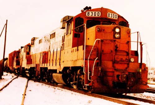 Eastbound Illinois Central Gulf transfer train. Chicago Illinois. January 1986. by Eddie from Chicago