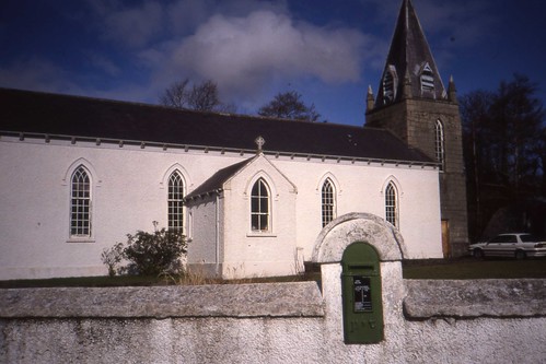 Church with post box, Glencolmcille Co. Donegal  March 1991.
