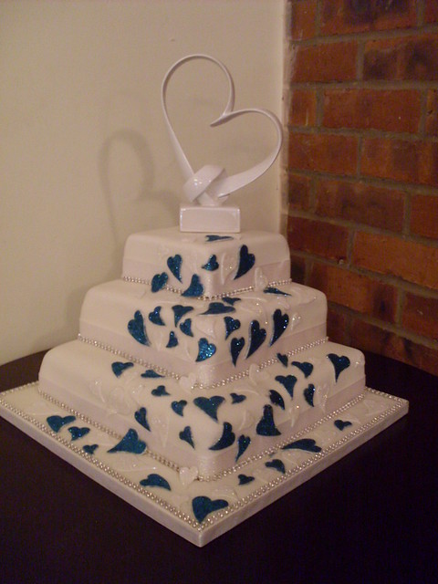 teal wedding cakes