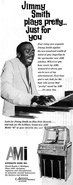 Jimmy Smith for AMI Jukebox Advertisement - Ebony Magazine, January, 1960