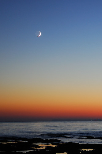 The Moon just after sunset by G Davidson