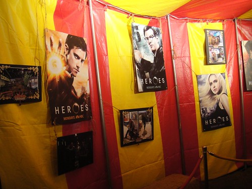 Heroes carnival character posters under the big top
