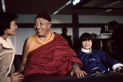 HH Dilgo Khyentse Rinpoche at the SeaTac Airport, 1976: Photos by Chris Wilkinson