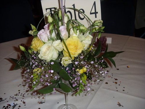 Marie Brookshaw wedding table flower arrangement 1 