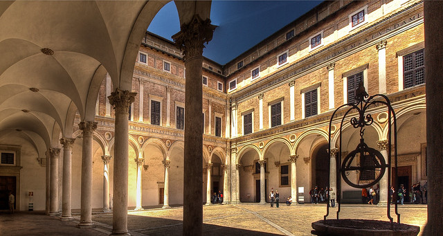 Courtyard of the 15th century Ducal Palace in Urbino, Ital… | Flickr - Photo Sharing!