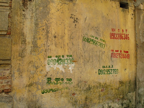 Stamped walls in Hanoi