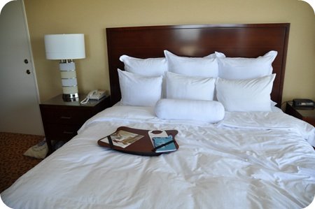 Big cushy bed at the Ottawa Marriott