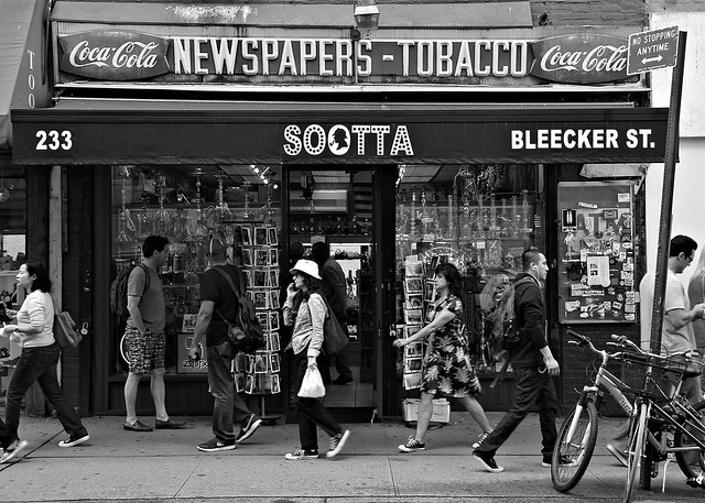 black and white on bleecker.