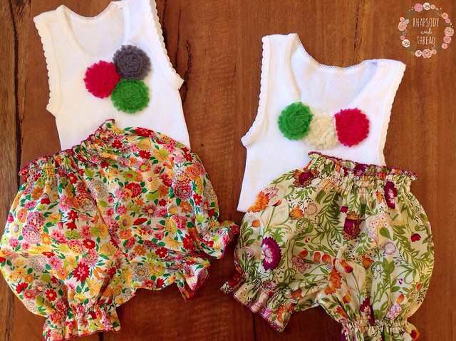 Baby Singlet & Bloomer Set by Rhapsody and Thread (Etsy)