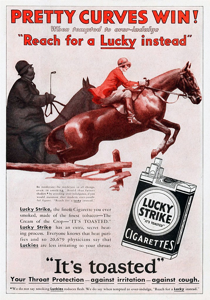  О пользе курения. Сигареты вместо диеты! Реклама 30-50-х. 