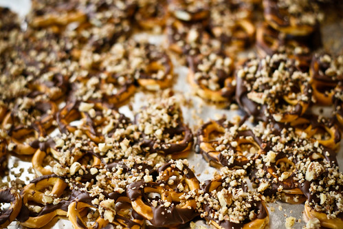 Chocolate & Nut Covered Pretzels