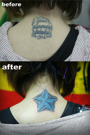 star tattoo cover up