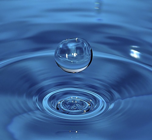 Bouncing water drop