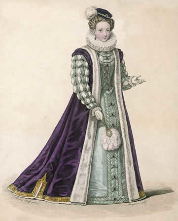 Colored engraving of Catherine Parr