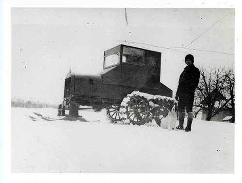 Unidentified rural letter carrier with modified Model-T Ford