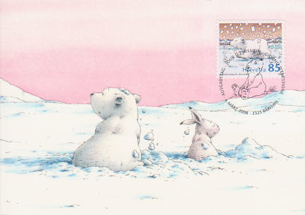 Little Polar Bear with rabbit by FloridaGirl46