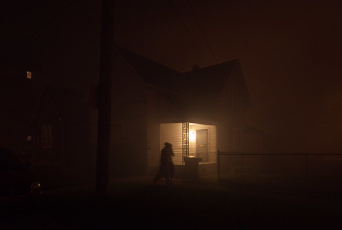 The Fire: Walking by a House in the Haze