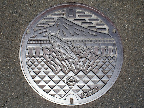 Takefu city Fukui pref manhole cover 2（福井県武生市のマンホール２）