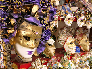 Shop window with masks, Venice