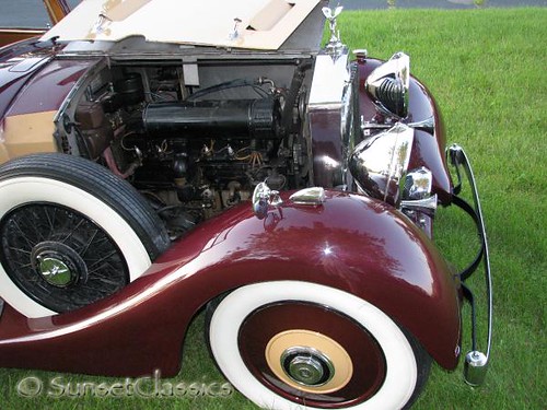 A peek at the engine in a beautiful rare 1935 RollsRoyce 20 25 Limousine