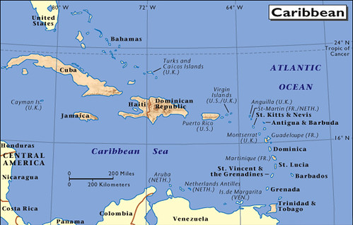 Our Caribbean cruise map