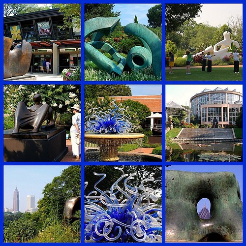 Henry Moore at the Atlanta Botanical Garden - A Photo Collage / Mosaic