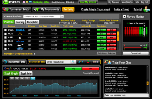 virtual stock broker game