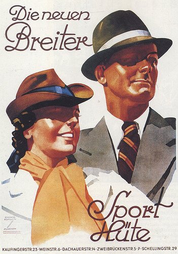 The new wide Sports Hats (c.1930) by Susanlenox