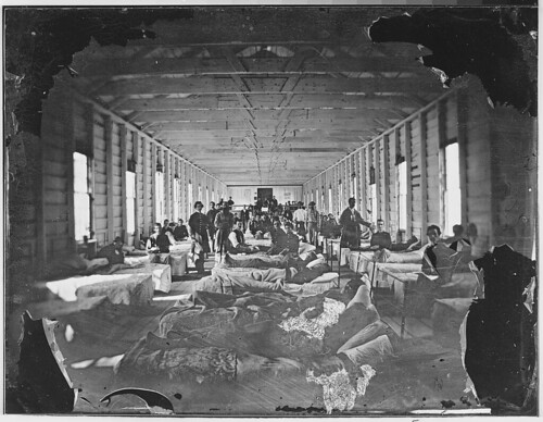 Matthew Brady Wounded soldiers in hospital civil war
