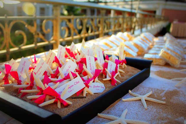 Starfish seating chart Small and intimate luxurious beach wedding with 