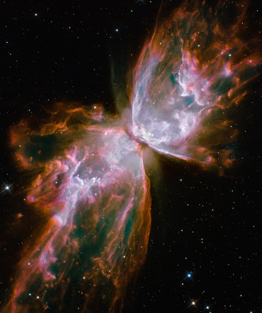 Hubble's New Eyes: 
Butterfly Emerges from Stellar Demise in Planetary Nebula NGC 6302