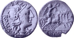 246/1 Denarius Numitoria Roma Victory quadriga C.NVMITORI