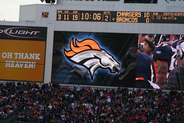 Denver Broncos Logo on the Big Screen