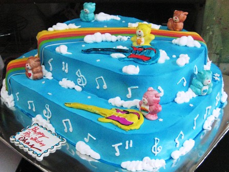 Rainbow Birthday Cake on Care Bear On Rainbow Cake With Music Notes   Flickr   Photo Sharing